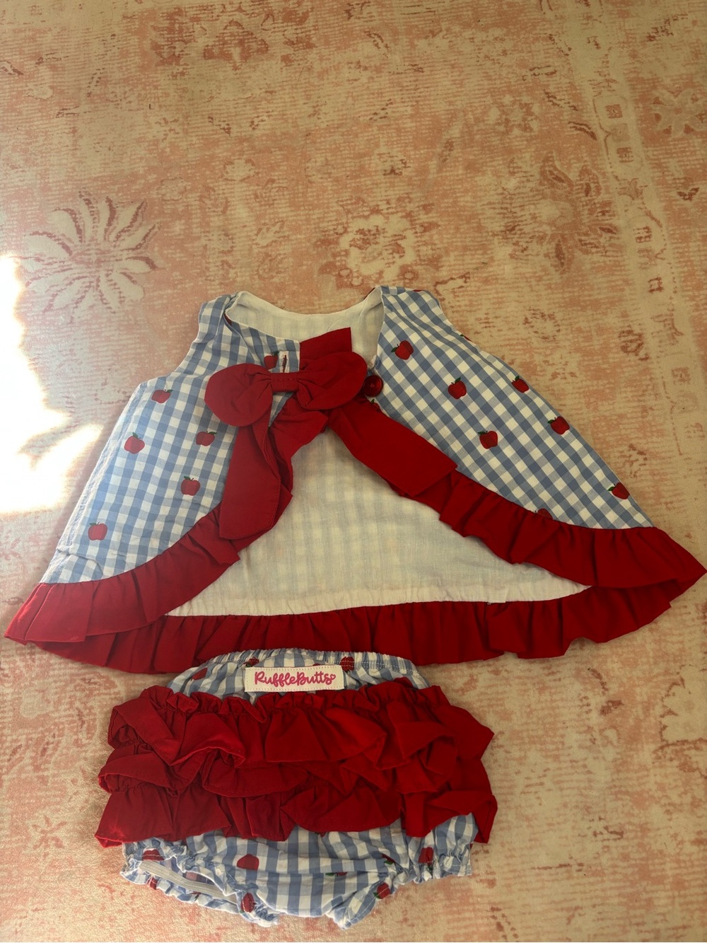 RuffleButts Apple Ruffle Matching Set